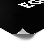 Funny Educated Egg Pun Dark BG Poster (Hoek)