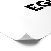 Funny Educated Egg Pun met hoge eiergeleiding Poster (Hoek)