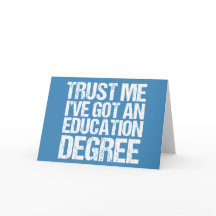 Funny Education Major Afstuderen Cute Blue Teacher