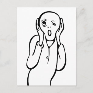 Funny Edvard Munch Scream Parody Cartoon Briefkaart