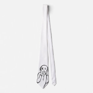 Funny Edvard Munch Scream Parody Cartoon Stropdas