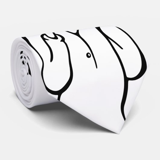 Funny Edvard Munch Scream Parody Cartoon Stropdas (Opgerold)