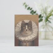 Funny  Edwardian Cat Briefkaart (Staand voorkant)