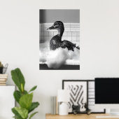 Funny Eend Bubbelbad Print, Badkamer Muur Kunst Poster (Thuiskantoor)