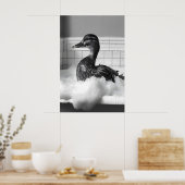 Funny Eend Bubbelbad Print, Badkamer Muur Kunst Poster (Keuken)