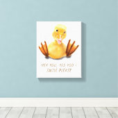 Funny Eend Canvasprint Canvas Afdruk (Insitu (Houten vloer))