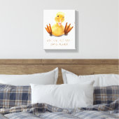 Funny Eend Canvasprint Canvas Afdruk (Insitu (Slaapkamer))