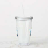 Funny eend met paraplu dansende cartoon acryl drinkbeker (Links)