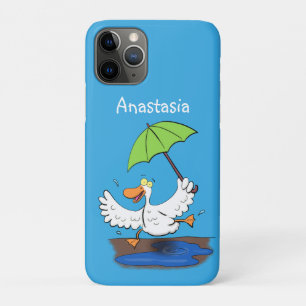 Funny eend met paraplu dansende cartoon Case-Mate iPhone case