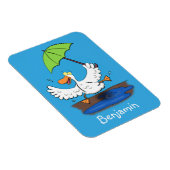 Funny eend met paraplu dansende cartoon magneet (Rechterzijde)