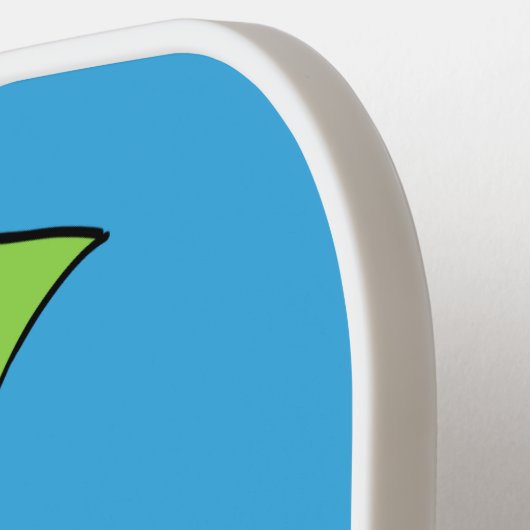 Funny eend met paraplu dansende cartoon pickleball paddle (Links Detail)