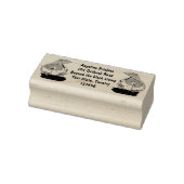 Funny eend met paraplu dansende cartoon rubberstempel (Stempel)