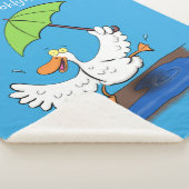 Funny eend met paraplu dansende cartoon sherpa deken (3/4)