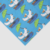 Funny eend met paraplu dansende cartoon tissuepapier (Detail)