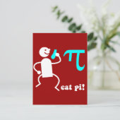 Funny eet pi briefkaart (Staand voorkant)