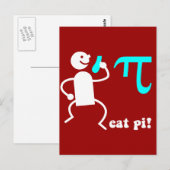 Funny eet pi briefkaart (Voorkant / Achterkant)