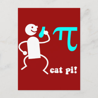 Funny eet pi briefkaart