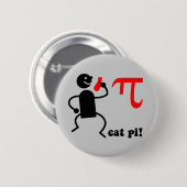 Funny eet pi ronde button 5,7 cm (Voorkant /achterkant)