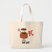 Funny eet pi wiskunde grote tote bag (Voorkant)