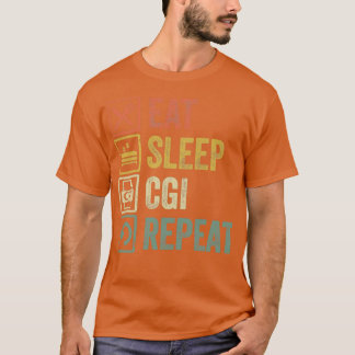 Funny eet slaap cgi herhaalde  cadeau t-shirt