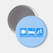 Funny eet slaap football magneet (Voorkant / Achterkant)
