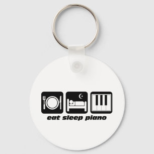 Funny eet slaappiano sleutelhanger