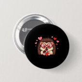 Funny Egel Hart Chocolade Valentijn Vrouwen Me Ronde Button 5,7 Cm (Voorkant /achterkant)