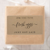 Funny Egg Carton Label - net gelekt - Kraft (Insitu)