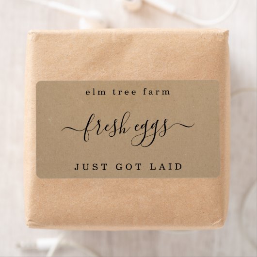 Funny Egg Carton Label - net gelekt - Kraft (Insitu)