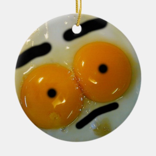 Funny Egg Eyes Keramisch Ornament (Voorkant)