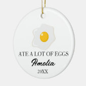 Funny Egg Gifts, Custom Egg Lover Christmas  Keramisch Ornament (Links)
