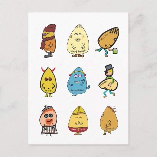 Funny Egg Puns Briefkaart (Voorkant)