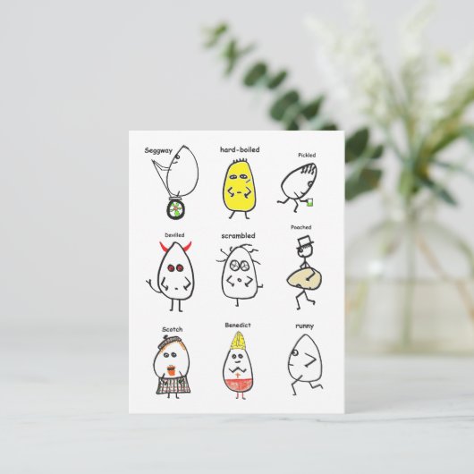 Funny Egg Puns Briefkaart (Staand voorkant)