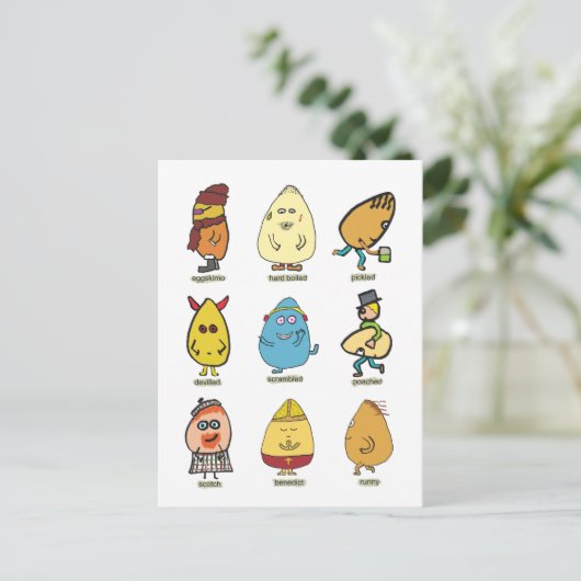 Funny Egg Puns Briefkaart (Staand voorkant)