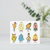 Funny Egg Puns Briefkaart (Staand voorkant)