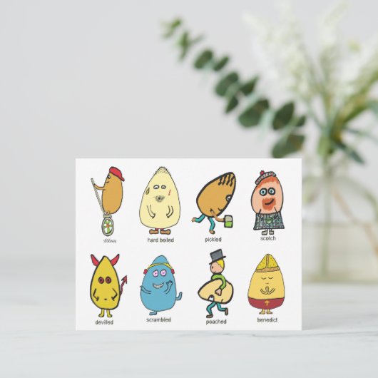 Funny Egg Puns Briefkaart (Staand voorkant)
