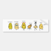 Funny Egg Puns Bumpersticker (Voorkant)