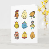 Funny Egg Puns Kaart (Gele Bloem)
