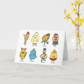 Funny Egg Puns Kaart (Gele Bloem)