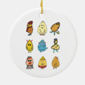 Funny Egg Puns Keramisch Ornament (Achterkant)