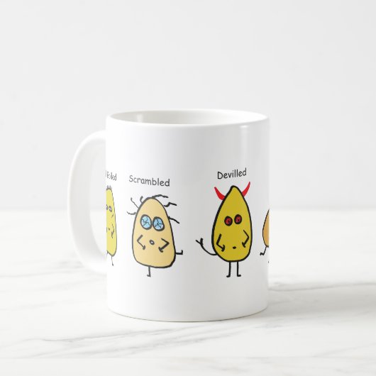 Funny Egg Puns Koffiemok (Voorkant links)