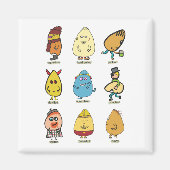 Funny Egg Puns Magneet (Voorkant)