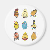 Funny Egg Puns Magneet (Voorkant)