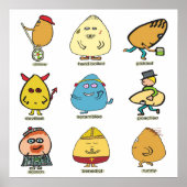 Funny Egg Puns Poster (Voorkant)