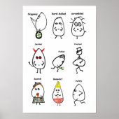Funny Egg Puns Poster (Voorkant)