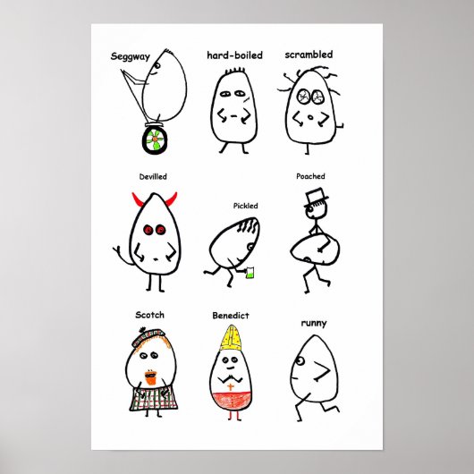 Funny Egg Puns Poster (Voorkant)