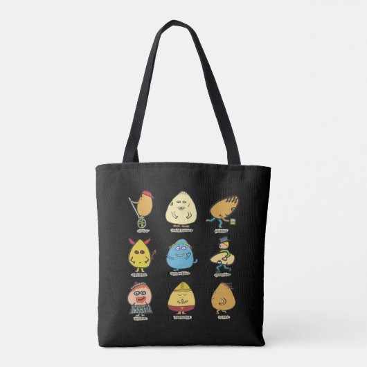 Funny Egg Puns Tote Bag (Achterkant)