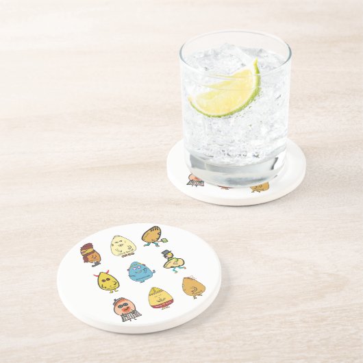 Funny Egg Puns Zandsteen Onderzetter (Zijkant)