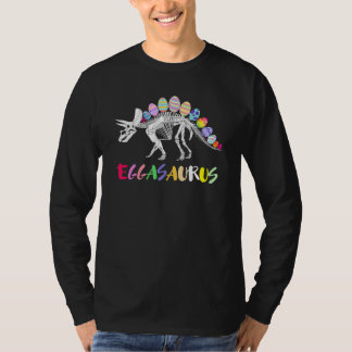 Funny Eggasaurus Stegosaurus Egg Dinosaur Happy Ea T-shirt