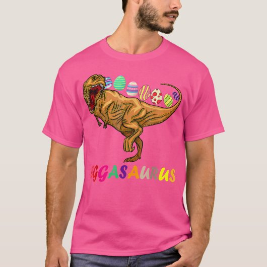 Funny Eggasaurus Stegosaurus Egg Dinosaur Happy Ea T-shirt (Voorkant)